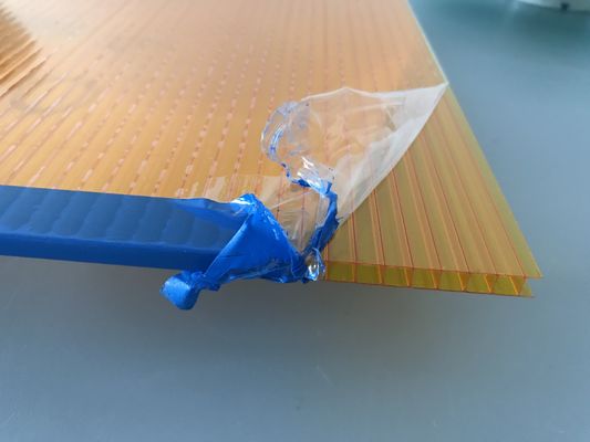 Turuncu Çift Duvar Polikarbonat Paneller, Polikarbonat Içi Boş Levha UV Dayanımlı