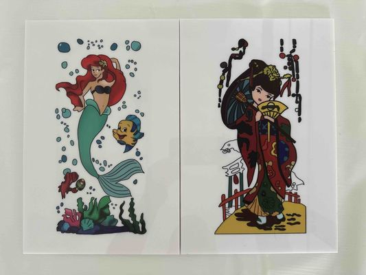 Renkli Polistiren Plastik Yapraklar Dekoratif Kapı Bölme Panelleri Plastik Kapı Panelleri Dekoratif Baskı PS Yapraklar