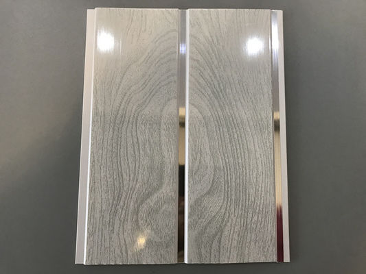 Yüksek Mukavemet Fıstık Desen Oluk Şekilli PVC Ahşap Paneller 250 × 7mm