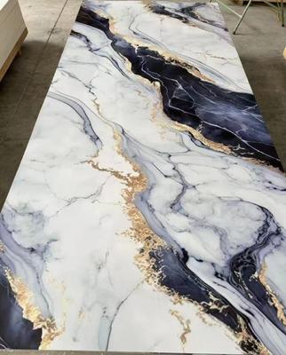 High Glossy Waterproof Uv Coated Marble Wall Panel For Interior Wall