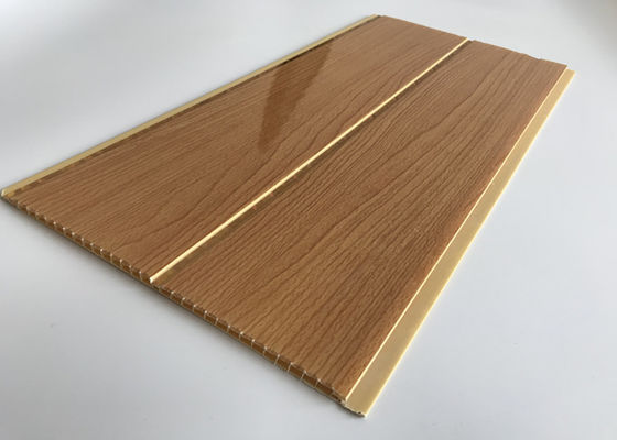Orta Oluk Baskı PVC Ahşap Paneller Temiz Yüzey Yangın Geciktirici Silin