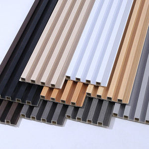 Dekoratif Laminated Pvc iç wpc duvar paneli Arkaplan ızgara tasarımı için